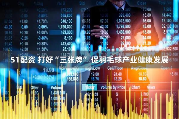 51配资 打好“三张牌” 促羽毛球产业健康发展