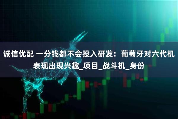 诚信优配 一分钱都不会投入研发：葡萄牙对六代机表现出现兴趣_项目_战斗机_身份